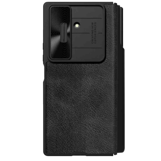 Husa Nillkin Qin Book PRO (Piele, Suport S Pen) pentru Samsung Galaxy Z Fold 7, Neagra (Bakr, 57983126247) by www.silkase.ro
