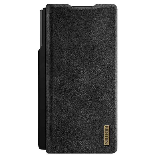 Husa Nillkin Qin Book PRO (Piele, Suport S Pen) pentru Samsung Galaxy Z Fold 7, Neagra (Bakr, 57983126247) by www.silkase.ro