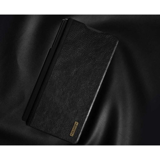 Husa Nillkin Qin Book PRO (Piele, Suport S Pen) pentru Samsung Galaxy Z Fold 7, Neagra (Bakr, 57983126247) by www.silkase.ro
