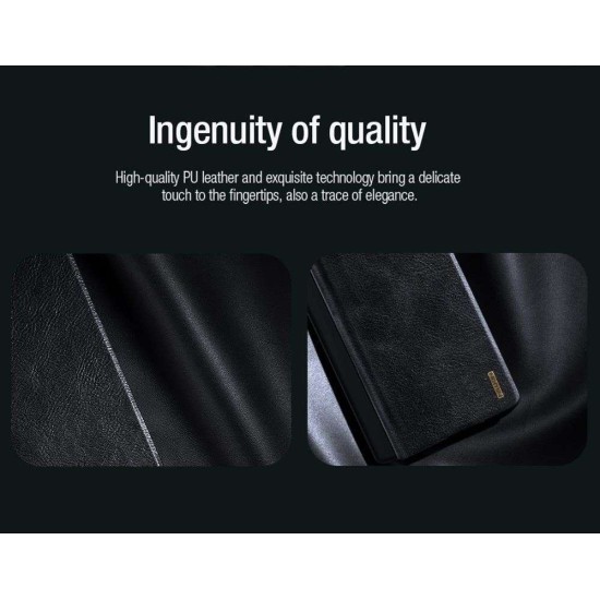 Husa Nillkin Qin Book PRO (Piele, Suport S Pen) pentru Samsung Galaxy Z Fold 7, Maro (Bakr, 57983126248) by www.silkase.ro