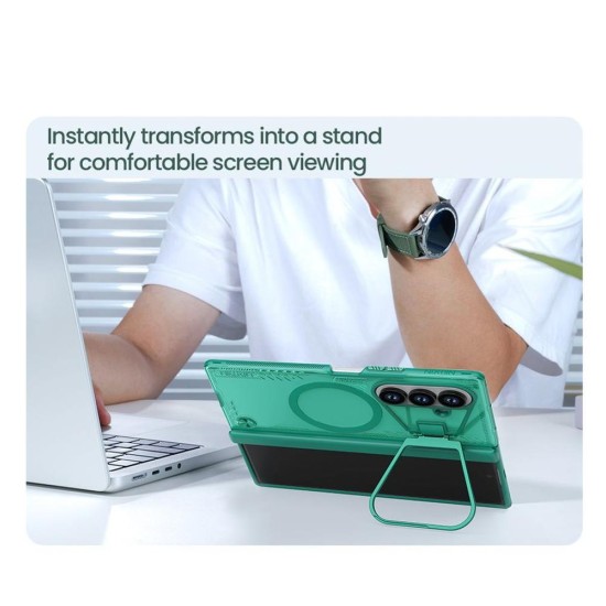 Husa Nillkin Iceblade Prop Magnetică (MagSafe) pentru Samsung Galaxy Z Fold 7, Verde (Bakr, 57983126230) by www.silkase.ro