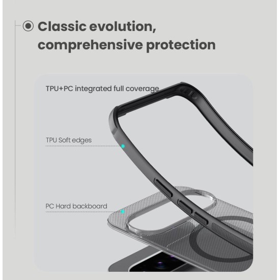 Husa Nillkin Super Frosted PRO Magnetică (MagSafe) pentru Google Pixel 10 / 10 Pro, Transparentă (Negru) (Bakr, 57983128453) by www.silkase.ro