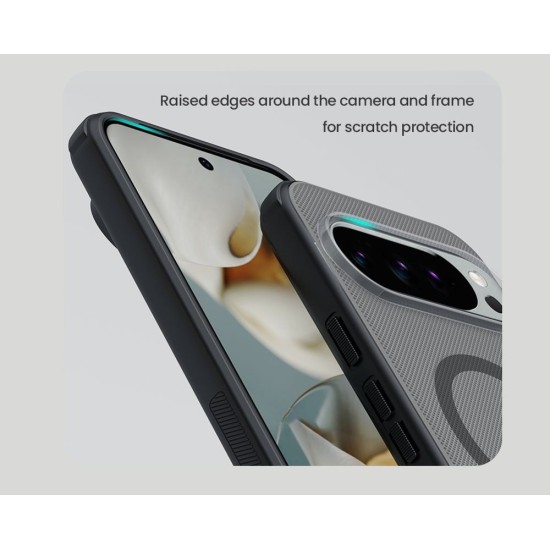Husa Nillkin Super Frosted PRO Magnetică (MagSafe) pentru Google Pixel 10 / 10 Pro, Transparentă (Negru) (Bakr, 57983128453) by www.silkase.ro