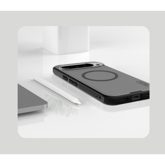 Husa Nillkin Super Frosted PRO Magnetică (MagSafe) pentru Google Pixel 10 / 10 Pro, Transparentă (Negru) (Bakr, 57983128453) by www.silkase.ro