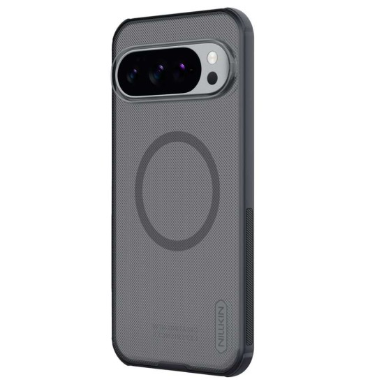 Husa Nillkin Super Frosted PRO Magnetică (MagSafe) pentru Google Pixel 10 Pro XL, Transparentă (Negru) (Bakr, 57983128455) by www.silkase.ro