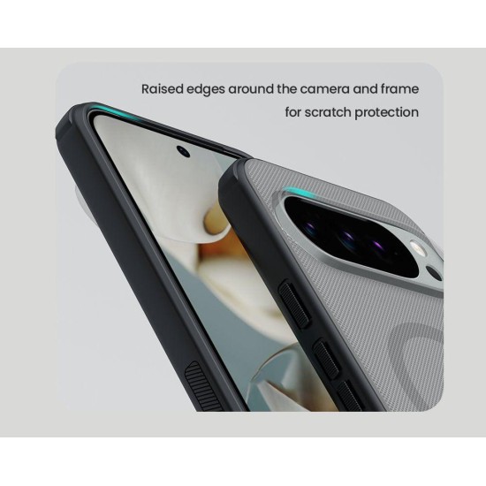 Husa Nillkin Super Frosted PRO Magnetică (MagSafe) pentru Google Pixel 10 Pro XL, Transparentă (Negru) (Bakr, 57983128455) by www.silkase.ro