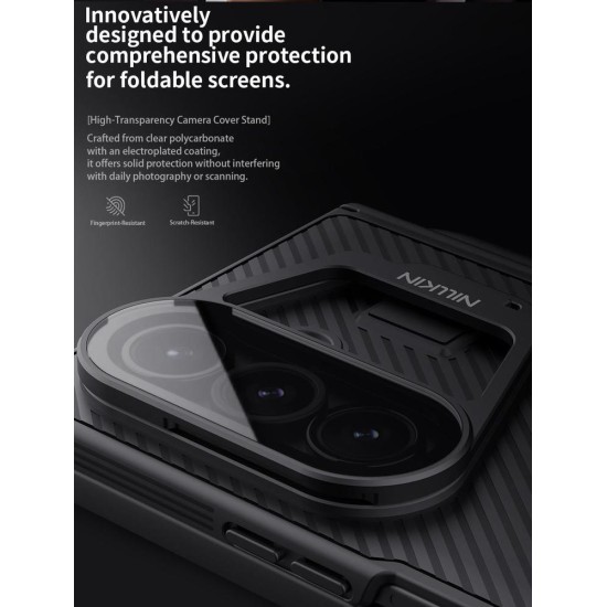 Husa Nillkin CamShield Prop (Slot S Pen) pentru Samsung Galaxy Z Fold 7, Neagra (Lentilă Transparentă) (Bakr, 57983127794) by www.silkase.ro