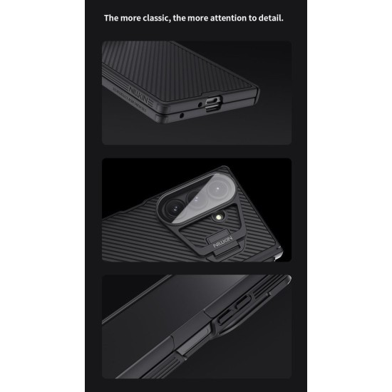 Husa Nillkin CamShield Prop Magnetică (Slot S Pen) pentru Samsung Galaxy Z Fold 7, Neagra (Lentilă Transparentă) (Bakr, 57983127796) by www.silkase.ro