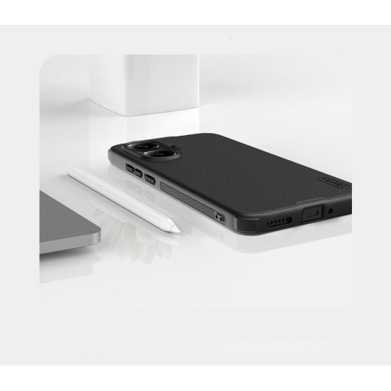 Husa Nillkin Super Frosted PRO Magnetică (MagSafe) pentru Poco F7, Neagra (Bakr, 57983127279) by www.silkase.ro
