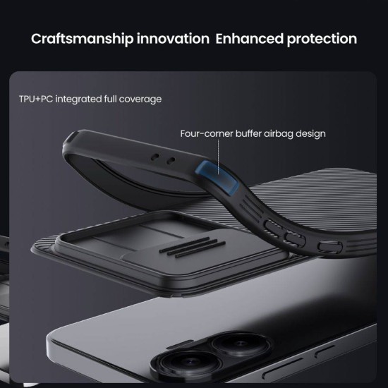 Husa Nillkin CamShield PRO Magnetică (MagSafe) pentru Poco F7, Neagra Husa Nillkin CamShield PRO Magnetică (MagSafe) pentru Poco F7, Neagra (Bakr, 57983127277) by www.silkase.ro