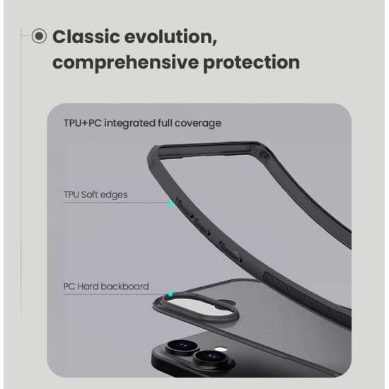 Husa Nillkin Super Frosted PRO pentru Apple iPhone 17, Transparentă (Negru) Husa Nillkin Super Frosted PRO pentru Apple iPhone 17, Transparentă (Negru) (Bakr, 57983127596) by www.silkase.ro