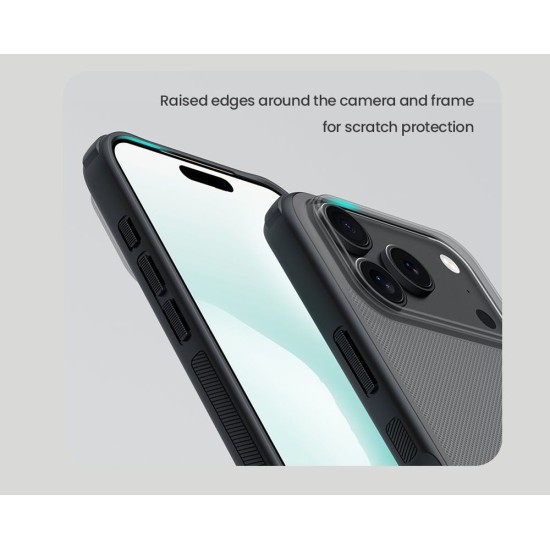 Husa Nillkin Super Frosted PRO pentru Apple iPhone 17 Pro, Transparentă (Negru) Husa Nillkin Super Frosted PRO pentru Apple iPhone 17 Pro, Transparentă (Negru) (Bakr, 57983127600) by www.silkase.ro
