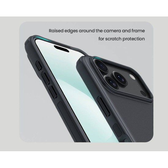 Husa Nillkin Super Frosted PRO pentru Apple iPhone 17 Pro Max, Neagra (Bakr, 57983127601) by www.silkase.ro