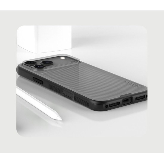 Husa Nillkin Super Frosted PRO pentru Apple iPhone 17 Pro Max, Transparentă (Negru) Husa Nillkin Super Frosted PRO pentru Apple iPhone 17 Pro Max, Transparentă (Negru) (Bakr, 57983127602) by www.silkase.ro