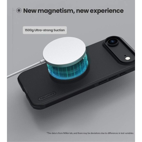 Husa Nillkin Super Frosted PRO Magnetică (MagSafe) pentru Apple iPhone Air, Neagra (Bakr, 57983127614) by www.silkase.ro