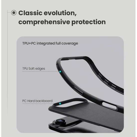 Husa Nillkin Super Frosted PRO Magnetică (MagSafe) pentru Apple iPhone Air, Neagra (Bakr, 57983127614) by www.silkase.ro