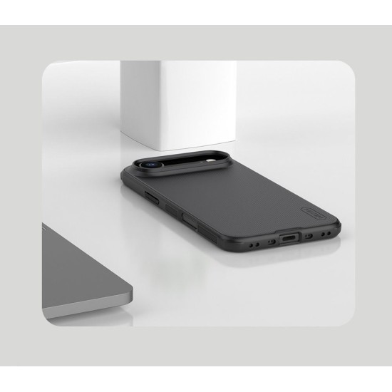 Husa Nillkin Super Frosted PRO Magnetică (MagSafe) pentru Apple iPhone Air, Neagra (Bakr, 57983127614) by www.silkase.ro
