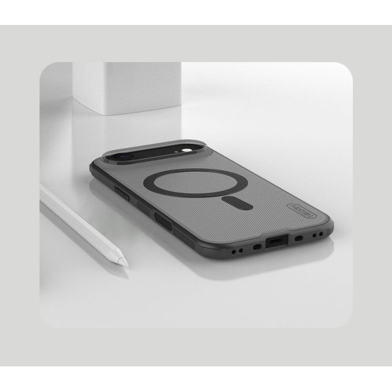Husa Nillkin Super Frosted PRO Magnetică (MagSafe) pentru Apple iPhone Air, Transparentă (Negru) (Bakr, 57983127615) by www.silkase.ro