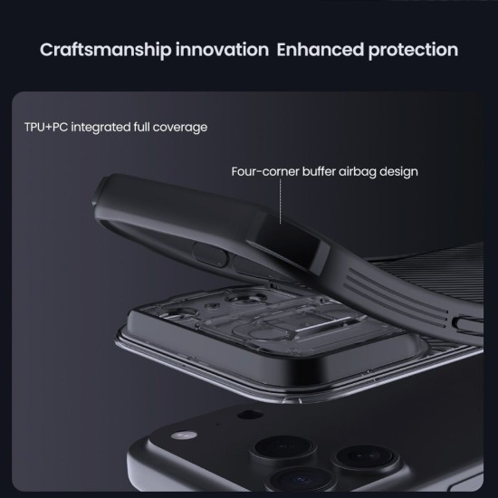 Husa Nillkin CamShield PRO pentru iPhone 17 Pro, Transparentă (Negru) Husa Nillkin CamShield PRO pentru iPhone 17 Pro, Transparentă (Negru) (Bakr, 57983127563) by www.silkase.ro