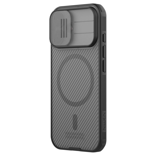 Husa Nillkin CamShield PRO Magnetică (MagSafe) pentru iPhone 17, Transparentă (Negru) (Bakr, 57983127576) by www.silkase.ro