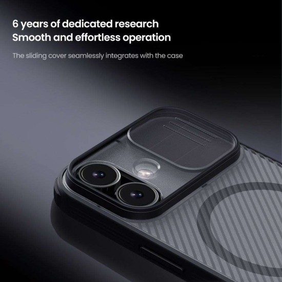 Husa Nillkin CamShield PRO Magnetică (MagSafe) pentru iPhone 17, Transparentă (Negru) (Bakr, 57983127576) by www.silkase.ro