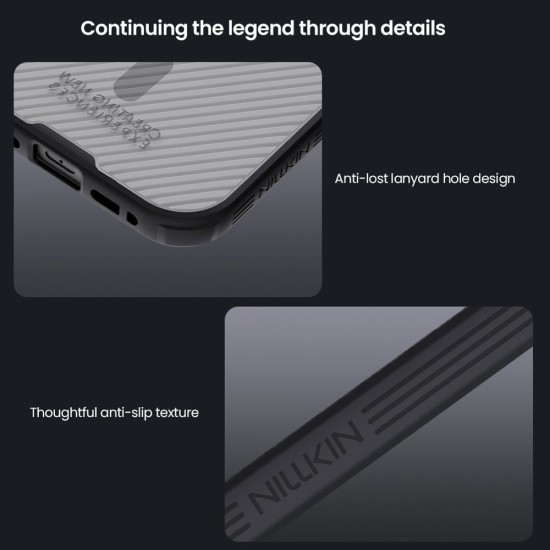 Husa Nillkin CamShield PRO Magnetică (MagSafe) pentru iPhone 17, Transparentă (Negru) (Bakr, 57983127576) by www.silkase.ro