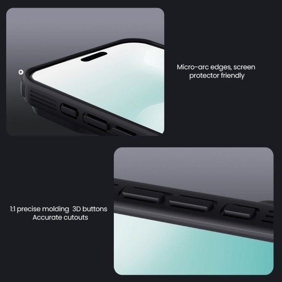 Husa Nillkin CamShield PRO Magnetică (MagSafe) pentru iPhone 17, Transparentă (Negru) (Bakr, 57983127576) by www.silkase.ro