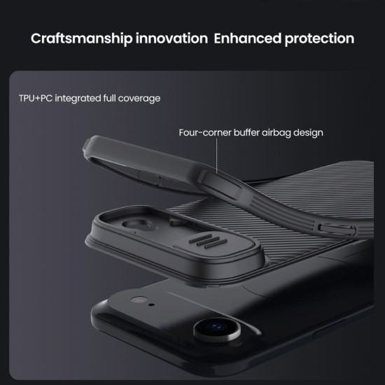 Husa Nillkin CamShield PRO Magnetică (MagSafe) pentru iPhone Air, Neagra Husa Nillkin CamShield PRO Magnetică (MagSafe) pentru iPhone Air, Neagra (Bakr, 57983127577) by www.silkase.ro