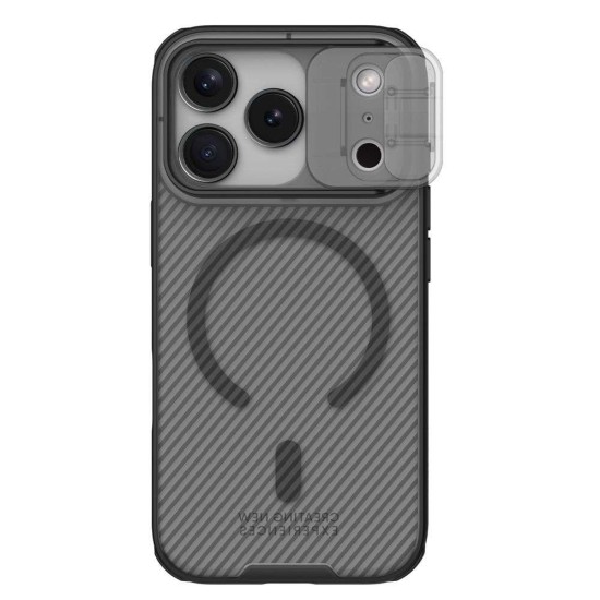 Husa Nillkin CamShield PRO Magnetică (MagSafe) pentru iPhone 17 Pro, Transparentă (Negru) Husa Nillkin CamShield PRO Magnetică (MagSafe) pentru iPhone 17 Pro, Transparentă (Negru) (Bakr, 57983127580) by www.silkase.ro