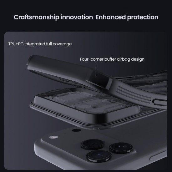 Husa Nillkin CamShield PRO Magnetică (MagSafe) pentru iPhone 17 Pro Max, Transparentă (Negru) Husa Nillkin CamShield PRO Magnetică (MagSafe) pentru iPhone 17 Pro Max, Transparentă (Negru) (Bakr, 57983127582) by www.silkase.ro