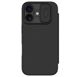 Husa Nillkin Qin Book PRO (Piele) pentru Apple iPhone 17, Neagra