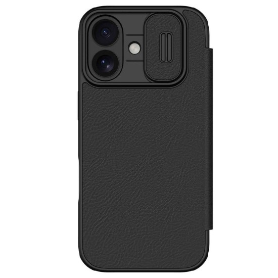 Husa Nillkin Qin Book PRO (Piele) pentru Apple iPhone 17, Neagra (Bakr, 57983127542) by www.silkase.ro