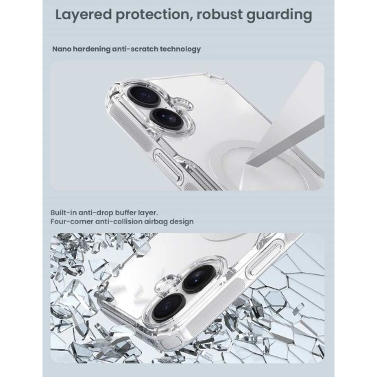 Husa Nillkin Nature TPU PRO Magnetică (MagSafe) pentru Apple iPhone 17, Transparentă (Bakr, 57983127554) by www.silkase.ro