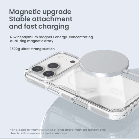 Husa Nillkin Nature TPU PRO Magnetică (MagSafe) pentru Apple iPhone 17 Pro, Transparentă (Bakr, 57983127556) by www.silkase.ro