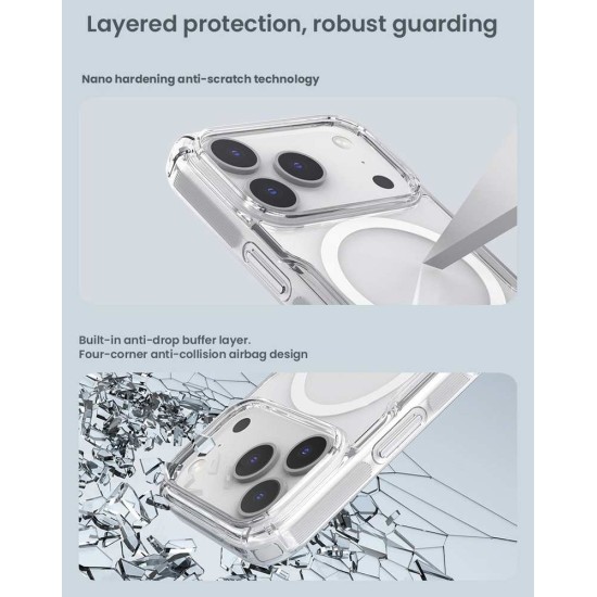 Husa Nillkin Nature TPU PRO Magnetică (MagSafe) pentru Apple iPhone 17 Pro, Transparentă (Bakr, 57983127556) by www.silkase.ro
