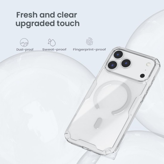 Husa Nillkin Nature TPU PRO Magnetică (MagSafe) pentru Apple iPhone 17 Pro Max, Transparentă (Bakr, 57983127557) by www.silkase.ro