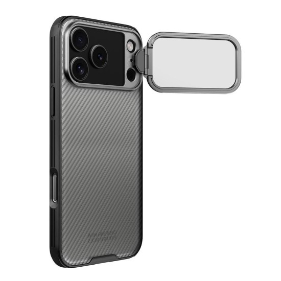 Husa Nillkin CamShield Prop (Stand Cameră) pentru iPhone 17 Pro Max, Transparentă (Negru) (Bakr, 57983127589) by www.silkase.ro
