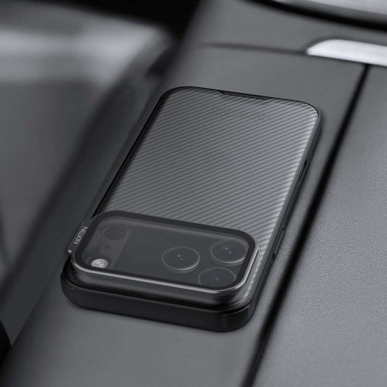 Husa Nillkin CamShield Prop (Stand Cameră) pentru iPhone 17 Pro Max, Transparentă (Negru) (Bakr, 57983127589) by www.silkase.ro