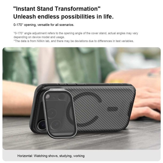 Husa Nillkin CamShield Prop Magnetică (MagSafe) pentru iPhone 17 Pro, Transparentă (Negru) Husa Nillkin CamShield Prop Magnetică (MagSafe) pentru iPhone 17 Pro, Transparentă (Negru) (Bakr, 57983127591) by www.silkase.ro