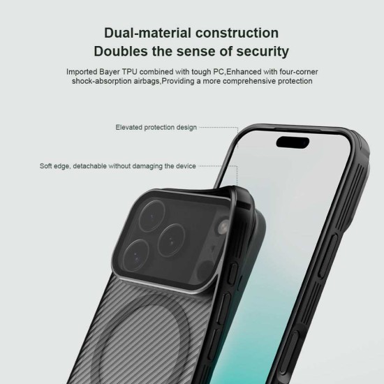 Husa Nillkin CamShield Prop Magnetică (MagSafe) pentru iPhone 17 Pro, Transparentă (Negru) Husa Nillkin CamShield Prop Magnetică (MagSafe) pentru iPhone 17 Pro, Transparentă (Negru) (Bakr, 57983127591) by www.silkase.ro