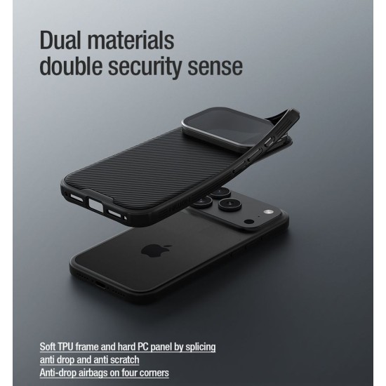 Husa Nillkin CamShield Prop Magnetică (MagSafe) pentru iPhone 17 Pro, Neagra Husa Nillkin CamShield Prop Magnetică (MagSafe) pentru iPhone 17 Pro, Neagra (Bakr, 57983127592) by www.silkase.ro