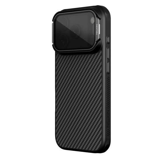 Husa Nillkin CarboProp Aramidă Magnetică (MagSafe) pentru iPhone 17 Pro, Neagra (Bakr, 57983127621) by www.silkase.ro