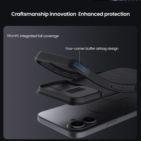 Husa Nillkin CamShield PRO pentru iPhone 17, Albastra Husa Nillkin CamShield PRO pentru iPhone 17, Albastra (Bakr, 57983127566) by www.silkase.ro