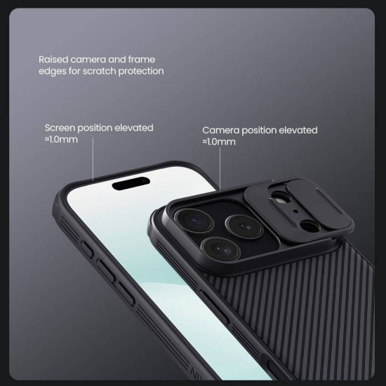 Husa Nillkin CamShield PRO pentru iPhone 17 Pro, Albastra Husa Nillkin CamShield PRO pentru iPhone 17 Pro, Albastra (Bakr, 57983127568) by www.silkase.ro
