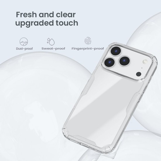 Husa Nillkin Nature TPU PRO pentru Apple iPhone 17 Pro, Transparentă (Negru) Husa Nillkin Nature TPU PRO pentru Apple iPhone 17 Pro, Transparentă (Negru) (Bakr, 57983127780) by www.silkase.ro