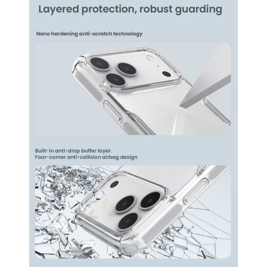 Husa Nillkin Nature TPU PRO pentru Apple iPhone 17 Pro, Transparentă (Negru) Husa Nillkin Nature TPU PRO pentru Apple iPhone 17 Pro, Transparentă (Negru) (Bakr, 57983127780) by www.silkase.ro