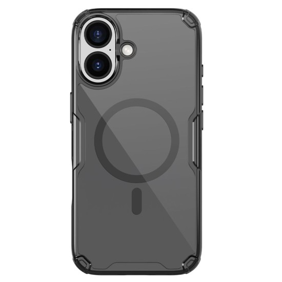 Husa Nillkin Nature TPU PRO Magnetică (MagSafe) pentru Apple iPhone 17, Transparentă (Negru) (Bakr, 57983127782) by www.silkase.ro