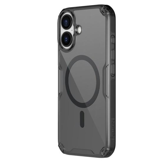 Husa Nillkin Nature TPU PRO Magnetică (MagSafe) pentru Apple iPhone 17, Transparentă (Negru) (Bakr, 57983127782) by www.silkase.ro