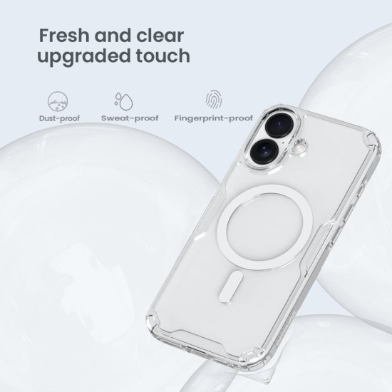 Husa Nillkin Nature TPU PRO Magnetică (MagSafe) pentru Apple iPhone 17, Transparentă (Negru) (Bakr, 57983127782) by www.silkase.ro