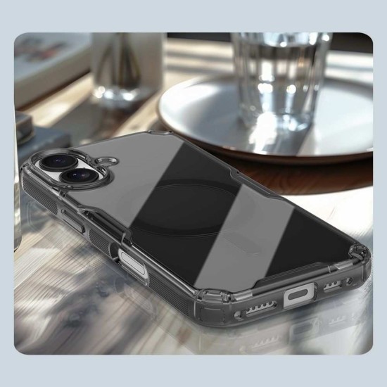 Husa Nillkin Nature TPU PRO Magnetică (MagSafe) pentru Apple iPhone 17, Transparentă (Negru) (Bakr, 57983127782) by www.silkase.ro